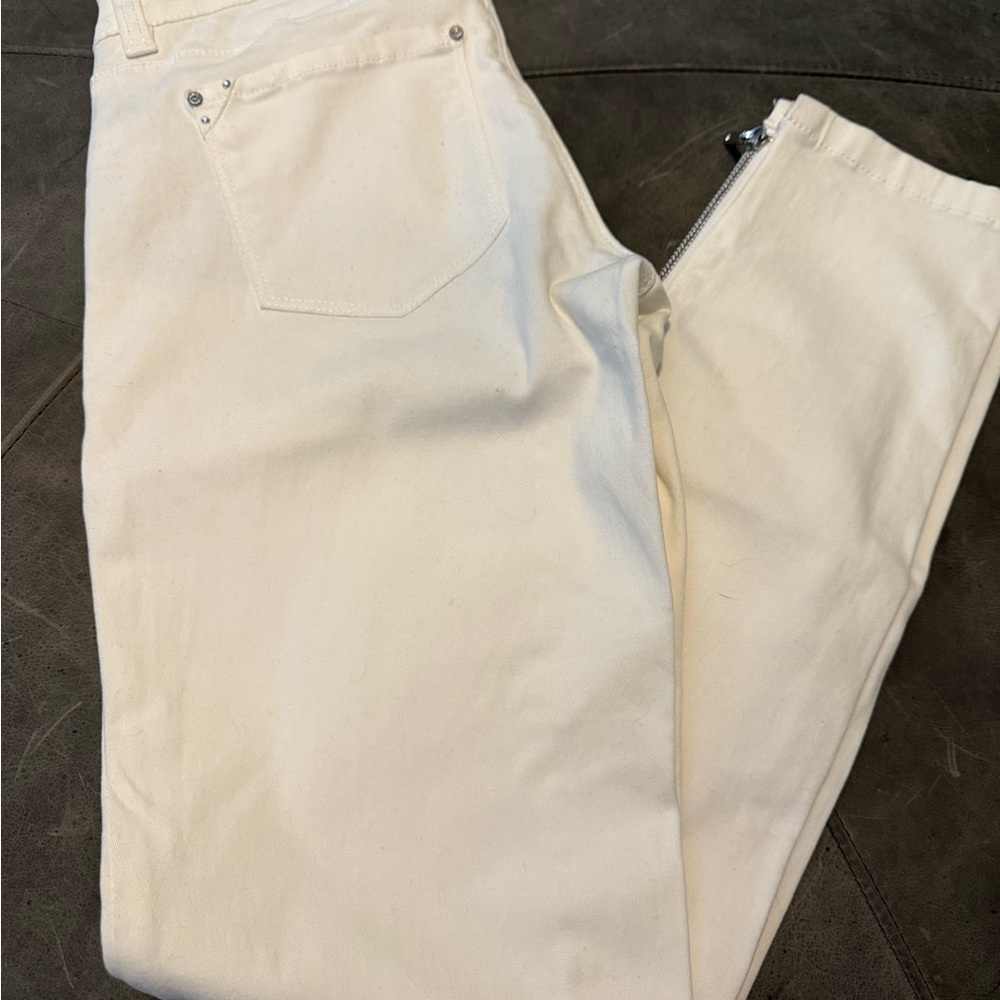 White House Black Market White Embellished Skimmer